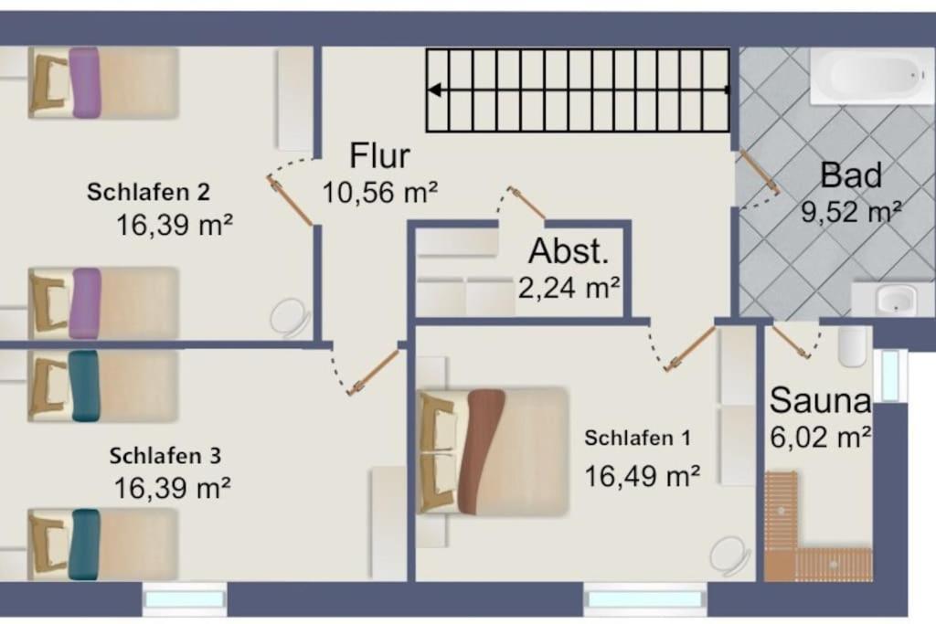 鲁纳130Qm Haus Mit 3 Schlafzimmern, Sauna, Parkplatz公寓 外观 照片